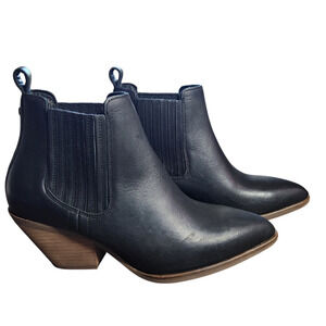 Patina leather boots women's black size 8